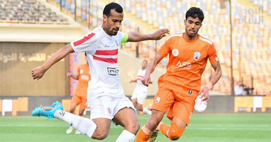 كامل أحمد يسجل الهدف الأول لبروكسى فى شباك الزمالك.. صور