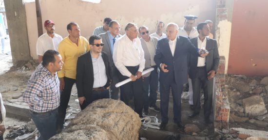محافظ الجيزة يعاين مواقع تحويلات المرافق بمشروع تطوير ترعة المريوطية