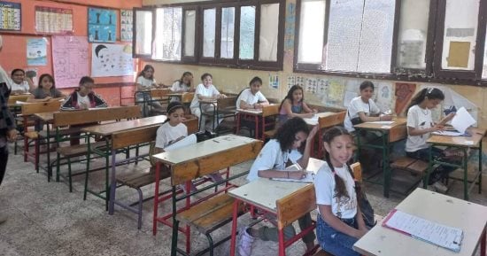 انتظام امتحانات صفوف النقل للفصل الدراسي الثانى.. صور