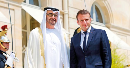 الرئيس الفرنسى يستقبل رئيس دولة الإمارات الشيخ محمد بن زايد فى الإليزيه