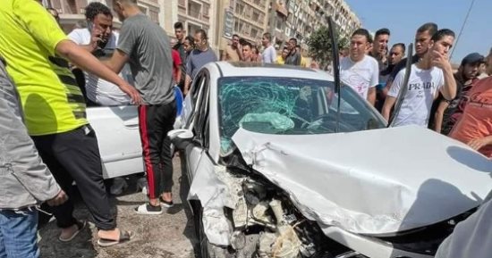 إصابة 6 أشخاص فى حادث تصادم سيارتين بمحافظة بورسعيد
