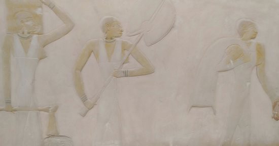 لماذا استخدم الفنان المصرى القديم اللون البنى المحمر للتعبير عن الرجل؟