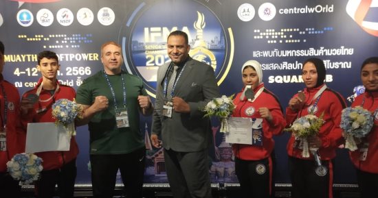 منتخب مصر يحصد 4 ميداليات فى بطولة العالم للمواى تاى بتايلاند
