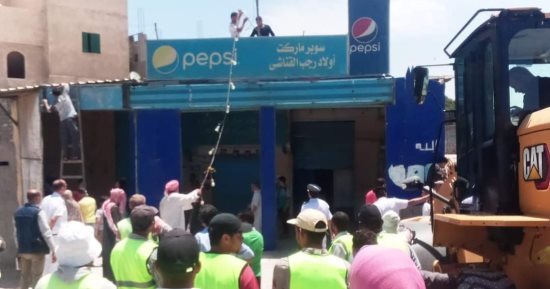إزالة 13 كشكا مخالفا بالطريق الصحراوى غرب الإسكندرية ضمن الموجة 21