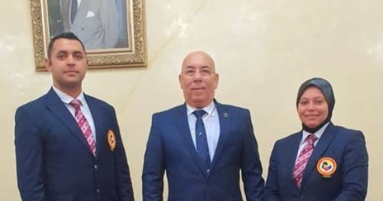 ثنائى الكاراتيه يحصلان على الشارة الدولية للتحكيم