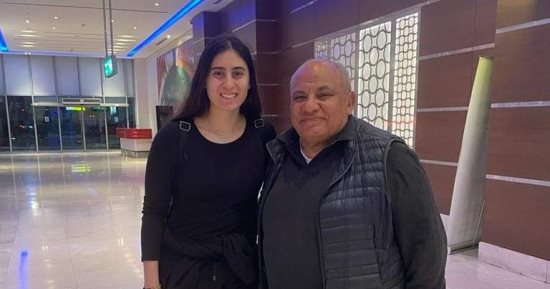 رئيس اتحاد الاسكواش يستقبل على فرج ونور الشربيني بطلى العالم فى مطار القاهرة