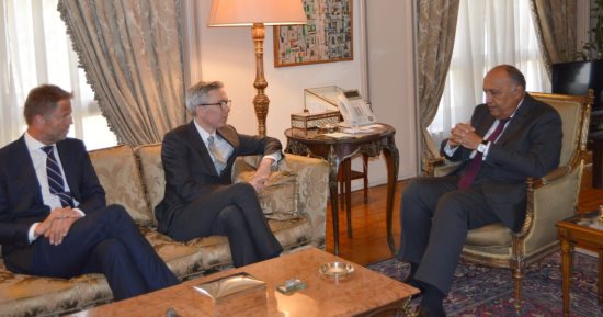 شكرى يؤكد اهتمام مصر بتعزيز التعاون مع الجانب النرويجى فى مجال إنتاج الطاقة