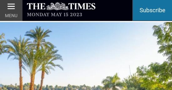 صحيفة The Times تبرز مقومات السياحة والآثار الفريدة بالمقصد المصرى