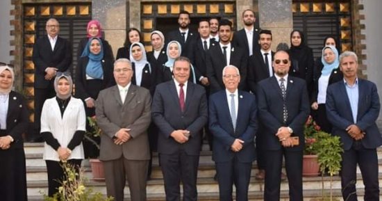 وفد كلية علوم الملاحة وتكنولوجيا الفضاء بجامعة بنى سويف يتفقد هيئة الأرصاد الجوية