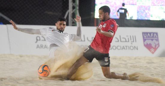 منتخب الشاطئية يهزم فلسطين 3-2 ويتصدر مجموعته بكأس العرب