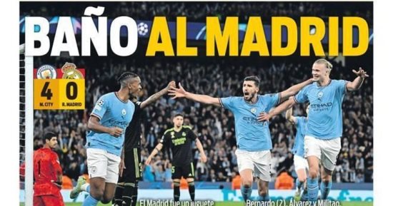سوبر سيتى ودُش لريال مدريد على رأس عناوين صحف العالم