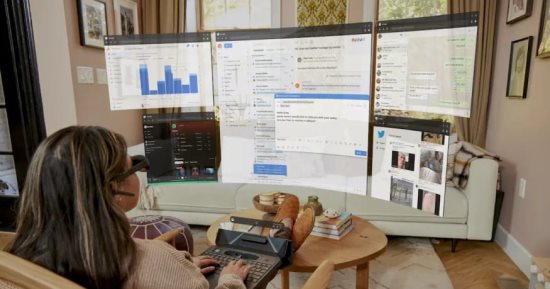 Spacetop "كمبيوتر محمول بتقنية الواقع المعزز" للعمل عن بُعد أثناء التنقل..اعرف التفاصيل 