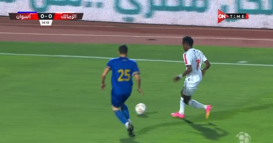 15 دقيقة تعادل سلبى بين الزمالك وأسوان