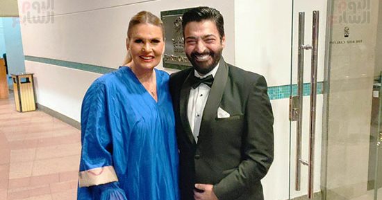 يسرا تشارك حميد الشاعرى في حفل زفاف ابنته نبيلة