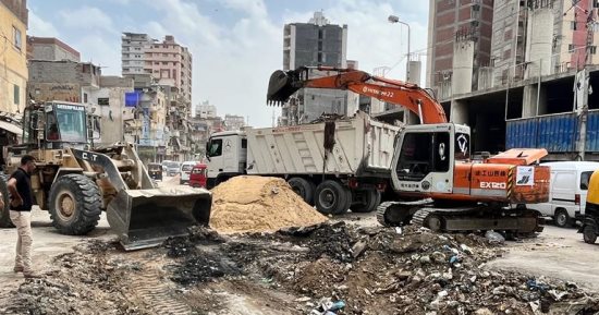 محافظ الإسكندرية: نسبة تنفيذ أعمال رفع كفاءة شارع أبو سليمان 40%