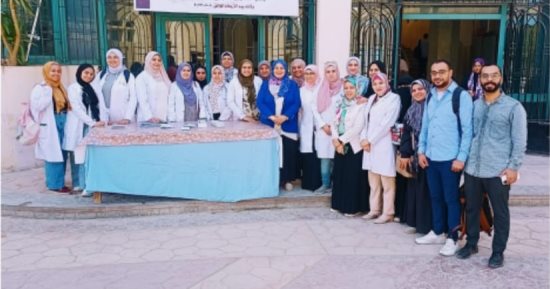 تمريض حلوان تطلق قافلة توعوية عن الأنفلونزا الموسمية للتوعية بالأمراض المعدية