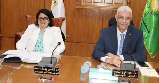 رئيس جامعة المنوفية يتابع تنفيذ الخطة الخمسية لاحتياجات الكليات