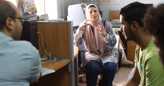 تدريب طلبة الجامعة التكنولوجية ببني سويف علي "gis" بمياه بنى سويف
