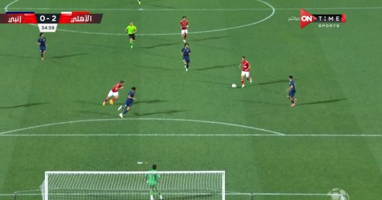 الأهلى يتقدم على إنبى بثنائية نظيفة فى الشوط الأول