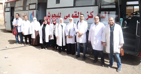 القومى للبحوث يطلق قافلة طبية بالشرقية لتوقيع الكشف وصرف العلاج مجانا