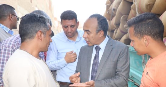 نائب محافظ المنيا يضبط سيارتين محملتين بـ 13 طن قمح ويوجه بتسليمها للشون