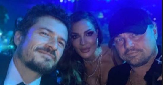 نادين نجيم تنشر صورة برفقة النجم ليوناردو دى كابريو في مهرجان كان السينمائى