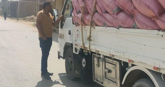 ضبط سيارة نصف نقل محملة بـ12 طن قمح بدون تصريح بحى غرب مدينة المنيا