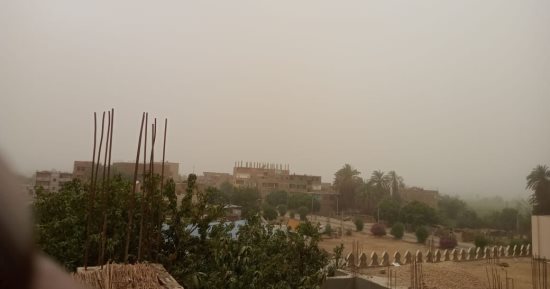 عاصفة ترابية تضرب محافظة أسوان.. صور
