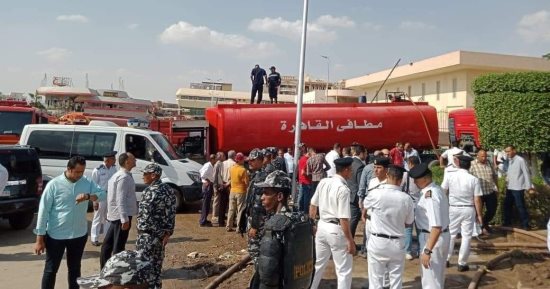 33 مصابا الحصيلة النهائية لحريق مبنى جهاز 15 مايو.. صور