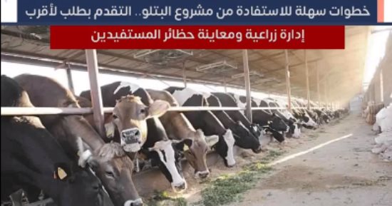خطوات سهلة للاستفادة من مشروع البتلو.. التقدم بطلب لأقرب إدارة زراعية