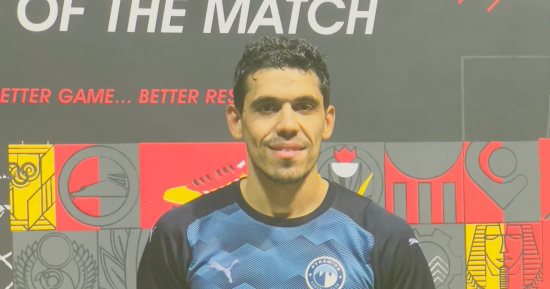 محمد حمدى أفضل لاعب فى مباراة بيراميدز والاتحاد السكندرى