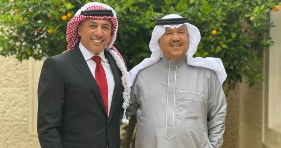 محمد عبده وعمر العبد اللات يغنيان فى حفل زفاف ولى عهد الأردن