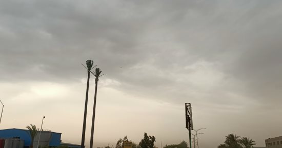 عاصفة هوائية محملة بالأتربة تضرب محافظة المنوفية.. صور