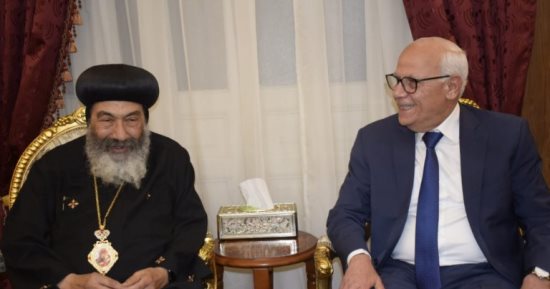 اللواء عادل الغضبان يلتقى الأنبا تادرس مطران بورسعيد