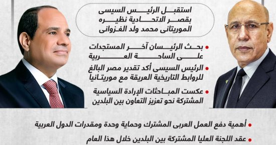رسائل الرئيس السيسي خلال مؤتمر صحفى مع نظيره الموريتانى (إنفوجراف)