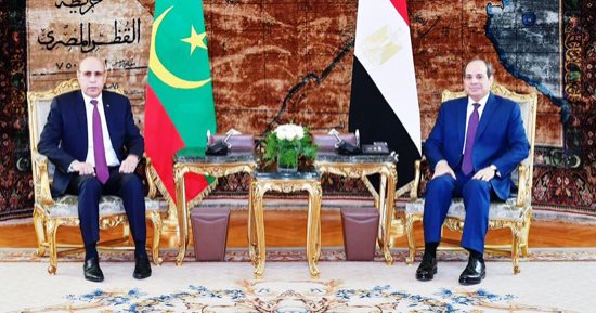 الرئيس السيسي: اتفقت مع رئيس موريتانيا على تعزيز الجهود بالساحة الأفريقية