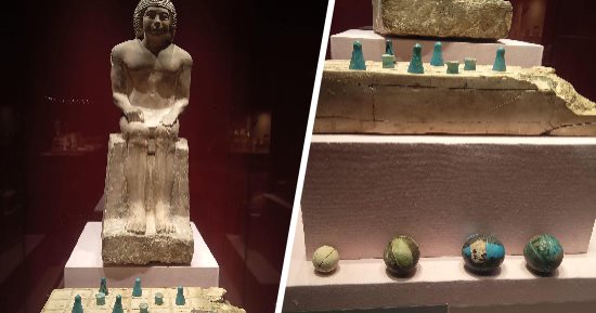 "السنت" لعبة الملوك والأمراء فى العصر الفرعونى بمتحف آثار الغردقة.. يطلق عليها الأثريون شطرنج الفراعنة وتتكون من 30 مربعا.. ترمز للصراع من أجل الوصول للعالم الآخر وتحتوى على رسوم دينية ومناظر الآلهة.. صور