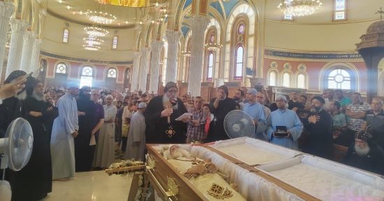 الكنيسة تودع الراهب القمص بيشوي أنبا بولا بالبحر الأحمر 