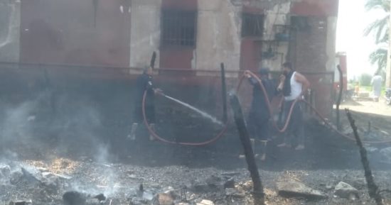 السيطرة على حريق نشب فى حظائر ماشية بسمسطا بنى سويف