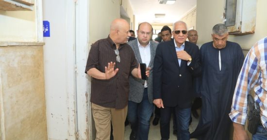 محافظ الجيزة يتابع سير العمل بمستشفى منشأة القناطر المركزى