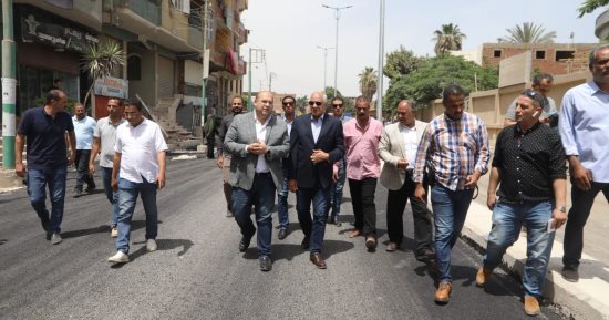 محافظ الجيزة يتفقد أعمال تطوير طرق طراد النيل والمنصورية 