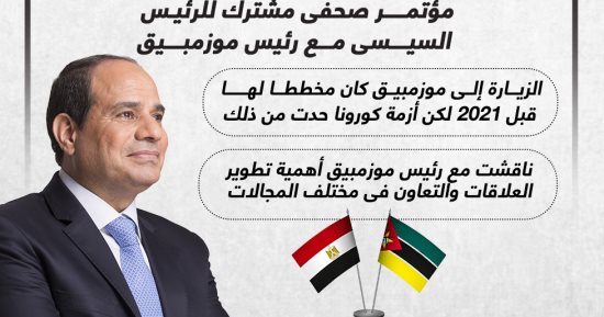مؤتمر صحفى مشترك للرئيس السيسى مع رئيس موزمبيق.. إنفوجراف