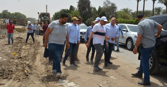 محافظ الجيزة يتفقد نسب التنفيذ بمشروع تغطية ترعة المنصورية.. صور