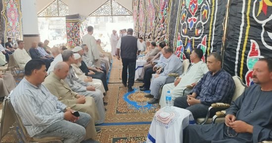 مراسم عزاء أرملة الشيخ محمد الطبلاوى بمدينة أشمون فى المنوفية.. فيديو وصور