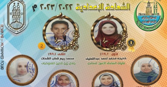 نشر أسماء أوائل الشهادة الإعدادية الأزهرية في الإسكندرية