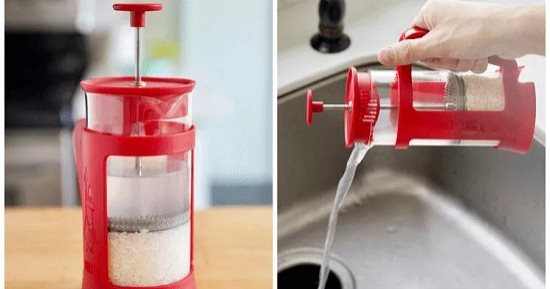 6 استخدامات مختلفة لكوب الفوم  French Press.. منها غسل الحبوب