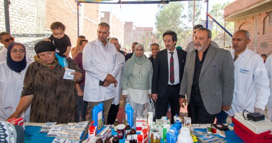 فحص 1088 حالة خلال قافلة طبية في قرية "بلقينا" بمركز المحلة