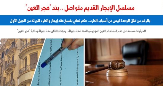 "الاستئناف" ترسى مبدأ "غلق العين مدة طويلة يوجب الطرد.. نقلا عن برلمانى