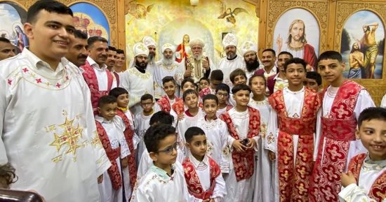 الكنيسة ترسم شمامسة في عيد القديس الأنبا إبرام بكنيسته بمدينة الأمل