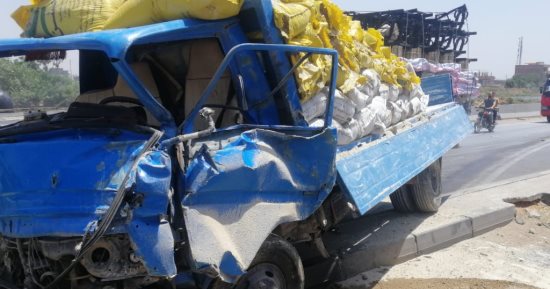 مصرع 3 أشخاص وإصابة 2 آخرين فى حادث تصادم عدة سيارات بالشرقية